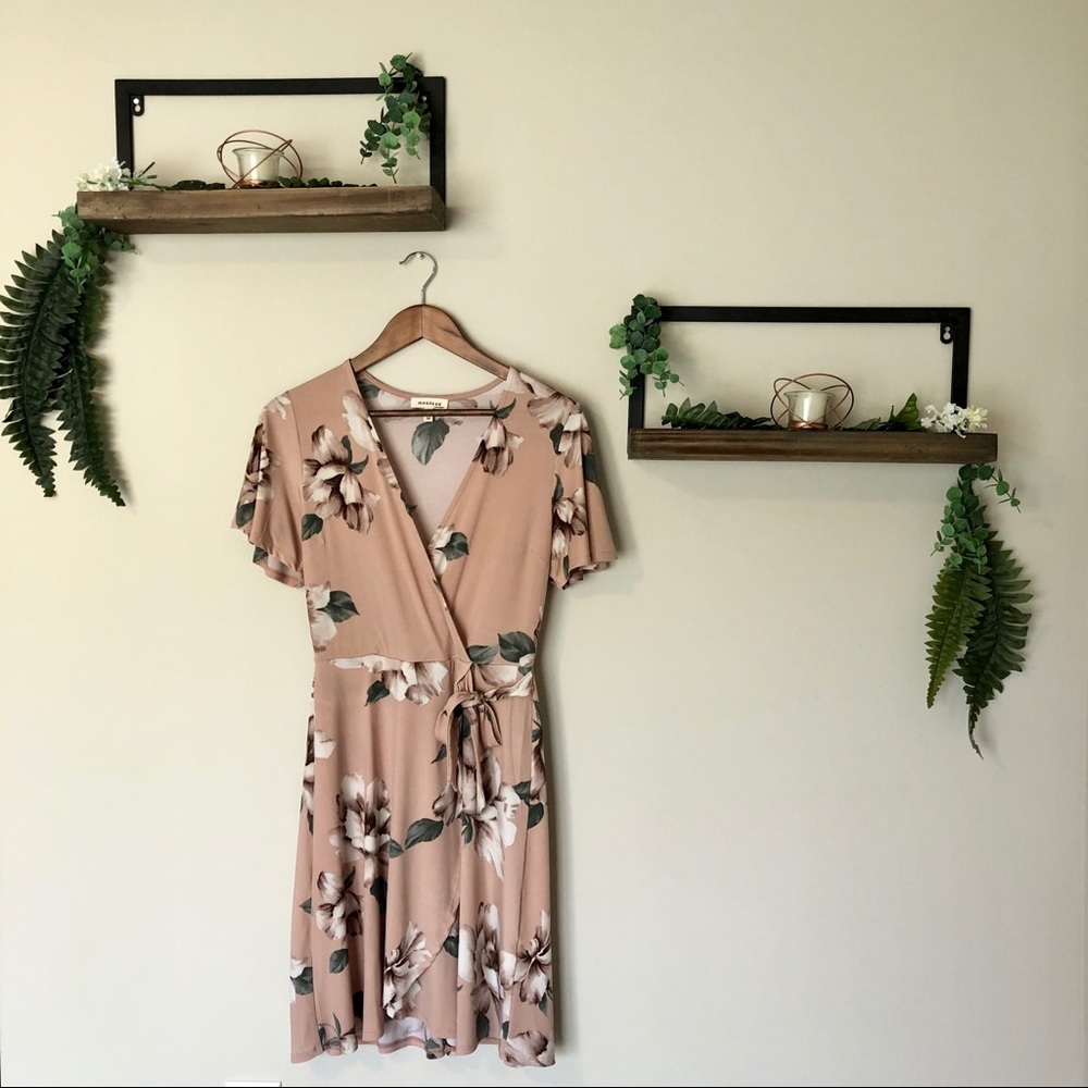 Floral wrap dress